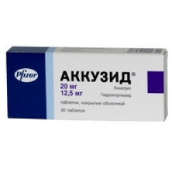 Аккузид таблетки покрытые пленочной оболочкой 20 мг+12,5 мг 30 шт.