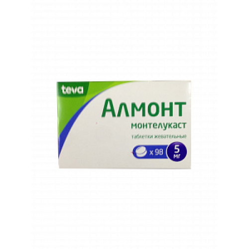 Алмонт таблетки жевательные 5 мг 98 шт. Алмонт таблетки жевательные 5 мг 98 шт.