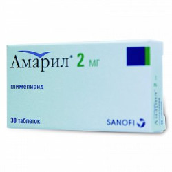 Амарил таблетки 2 мг 30 шт. Амарил таблетки 2 мг 30 шт.