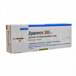 Аранесп раствор для инъекций 300 мкг шприц 0,6 мл 1 шт.