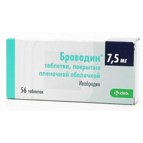 Бравадин таблетки покрытые пленочной оболочкой 7,5 мг 56 шт. Бравадин таблетки покрытые пленочной оболочкой 7,5 мг 56 шт.