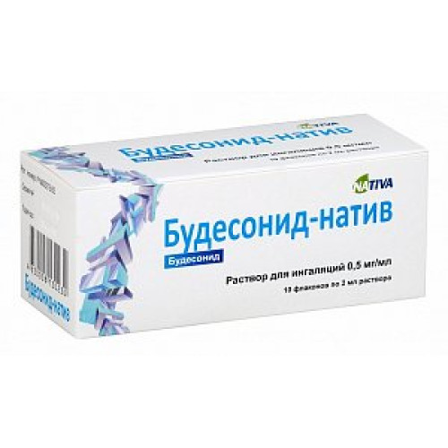 Будесонид-натив раствор для ингаляций 0,5 мг/мл флакон 2 мл 10 шт.