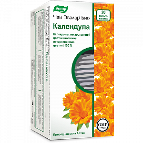 Чай Эвалар Био Календула фильтр-пакетики 20 шт. Чай Эвалар Био Календула фильтр-пакетики 20 шт.