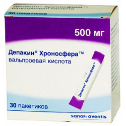 Депакин Хроносфера гранулы с пролонгированным высвобождением для приема внутрь 500 мг пакетики 30 шт.