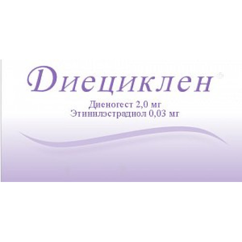 Диециклен таблетки покрытые пленочной оболочкой 2 мг+30 мкг 63 шт.