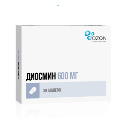 Диосмин таблетки покрытые пленочной оболочкой 600 мг 30 шт. Озон