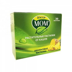 Доктор Мом растительные пастилки от кашля 20 шт. ананасовые