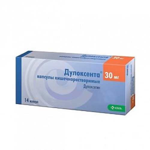 Дулоксента капсулы кишечнорастворимые 30 мг 14 шт.