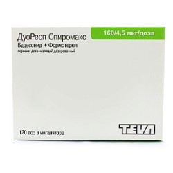 ДуоРесп Спиромакс порошок для ингаляций дозированный 160 мкг+4,5 мкг/доза 120 доз
