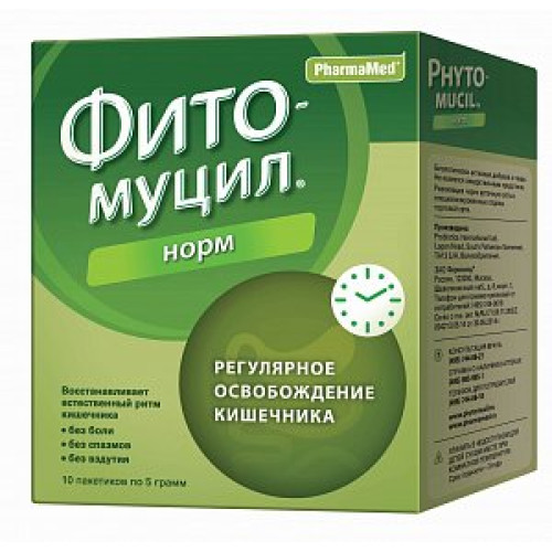 Фитомуцил Норм порошок для приема внутрь пакетики 5 г 10 шт.