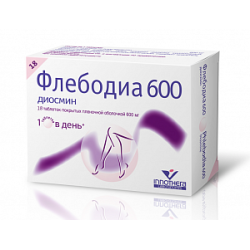 Флебодиа таблетки покрытые пленочной оболочкой 600 мг 18 шт.