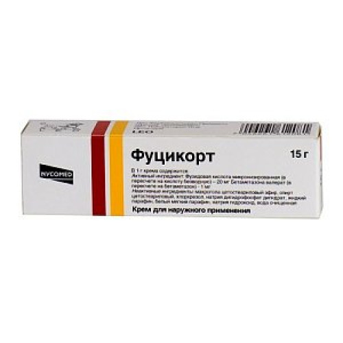 Фуцикорт крем для наружного применения туба 15 г Фуцикорт крем для наружного применения туба 15 г
