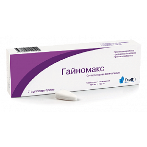 Гайномакс суппозитории вагинальные 100 мг +150 мг 7 шт.