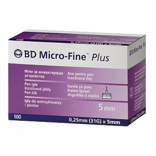 Иглы Micro-Fine+ 31G 0,25х5 мм 1 шт. Иглы Micro-Fine+ 31G 0,25х5 мм 1 шт.