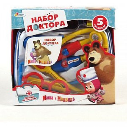 Играем Вместе MT1092MTP-DA-R Набор Доктор Маша И Медведь, В Пластиковом Чемодане Играем Вместе MT1092MTP-DA-R Набор Доктор Маша И Медведь, В Пластиковом Чемодане