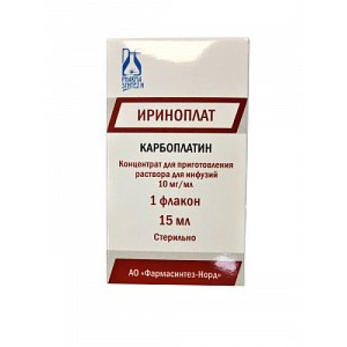 Ириноплат концентрат для приготовления раствора для инфузий 10 мг/мл флакон 15 мл
