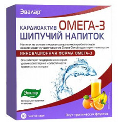 Кардиоактив Омега-3 напиток 7 г пакетики 10 шт. Эвалар (БАД)