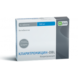 Кларитромицин-OBL таблетки 500 мг 14 шт.