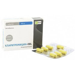 Кларитромицин-OBL таблетки 500 мг 7 шт.