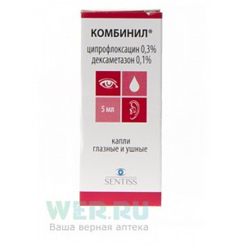 Комбинил капли глазные и ушные флакон-капельница 5 мл