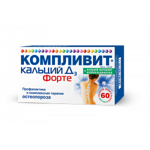 Компливит Кальций Д3 Форте таблетки 60 шт. Мята