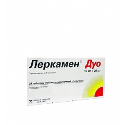 Леркамен Дуо таблетки покрытые пленочной оболочкой 10 мг+20 мг 28 шт.