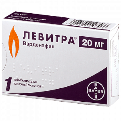 Левитра таблетки покрытые пленочной оболочкой 20 мг 1 шт. Левитра таблетки покрытые пленочной оболочкой 20 мг 1 шт.