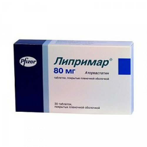 Липримар таблетки покрытые пленочной оболочкой 80 мг 30 шт.