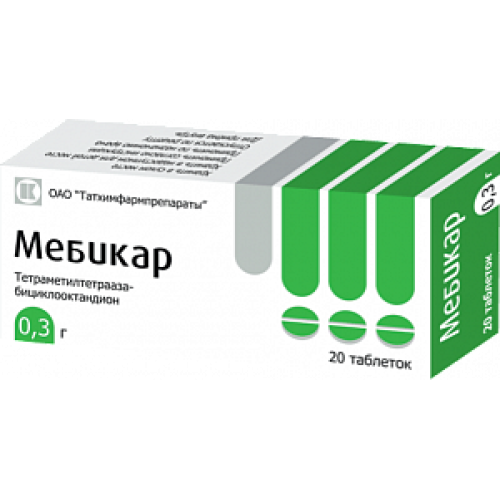 Мебикар таблетки 300 мг 20 шт.