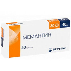 Мемантин таблетки покрытые пленочной оболочкой 10 мг 30 шт. Вертекс