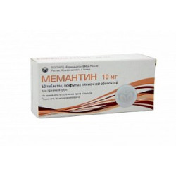 Мемантин таблетки покрытые пленочной оболочкой 10 мг 60 шт.
