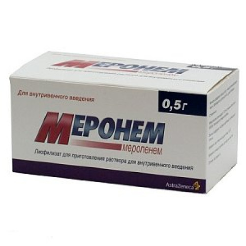Меронем порошок для приготовления раствора для инъекций 0,5 г 1 шт. Меронем порошок для приготовления раствора для инъекций 0,5 г 1 шт.