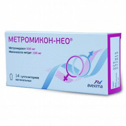Метромикон Нео суппозитории вагинальные 500 мг+100 мг 14 шт. Метромикон Нео суппозитории вагинальные 500 мг+100 мг 14 шт.