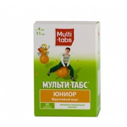 Мульти-табс Юниор таблетки жевательные 60 шт. фруктовый вкус
