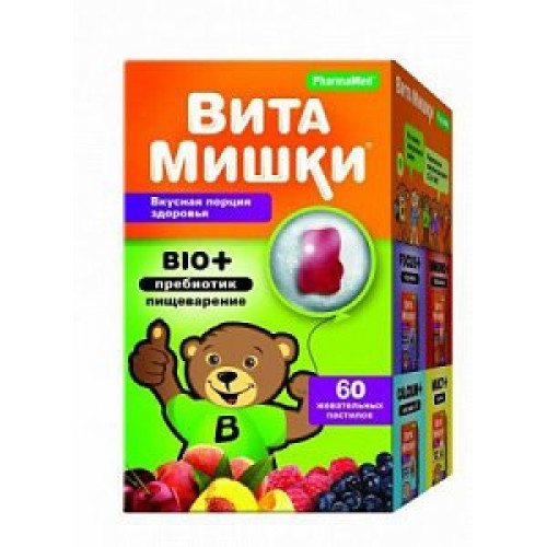 Витамишки Био+ Пребиотик пастилки жевательные 60 шт. (БАД) Витамишки Био+ Пребиотик пастилки жевательные 60 шт. (БАД)