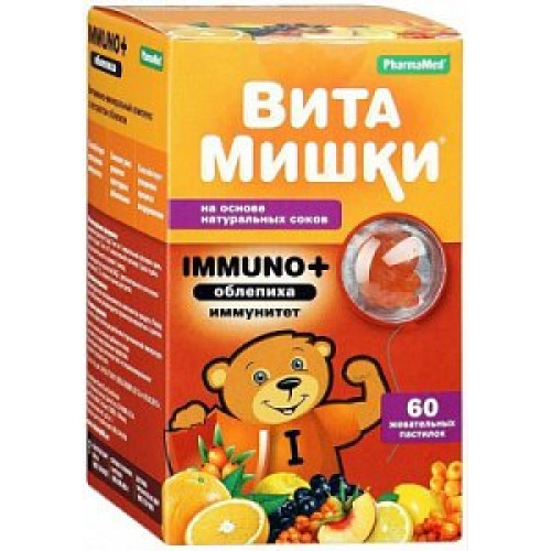 Витамишки Immuno+ облепиха пастилки жевательные 60 шт. Витамишки Immuno+ облепиха пастилки жевательные 60 шт.