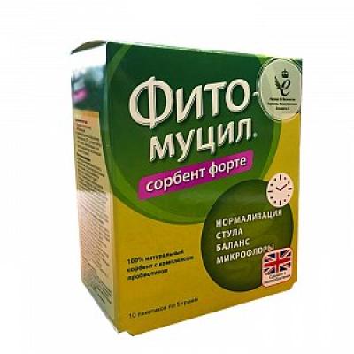 Фитомуцил Сорбент Форте порошок для приема внутрь пакетики по 5 г 10 шт.