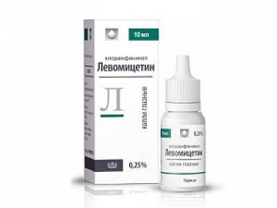 Левомицетин капли глазные 0,25% флакон-капельница 10 мл Лекко
