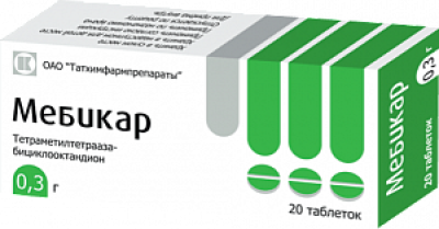 Мебикар таблетки 300 мг 20 шт.