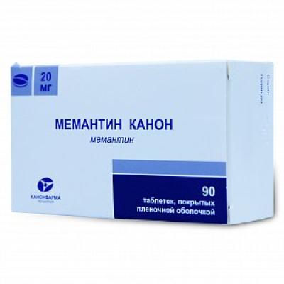 Мемантин Канон таблетки покрытые пленочной оболочкой 20 мг 90 шт.